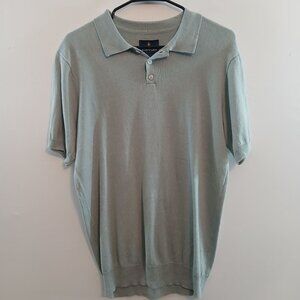 Stafford Men's Small Short Sleeve Polo Shirt Light Green